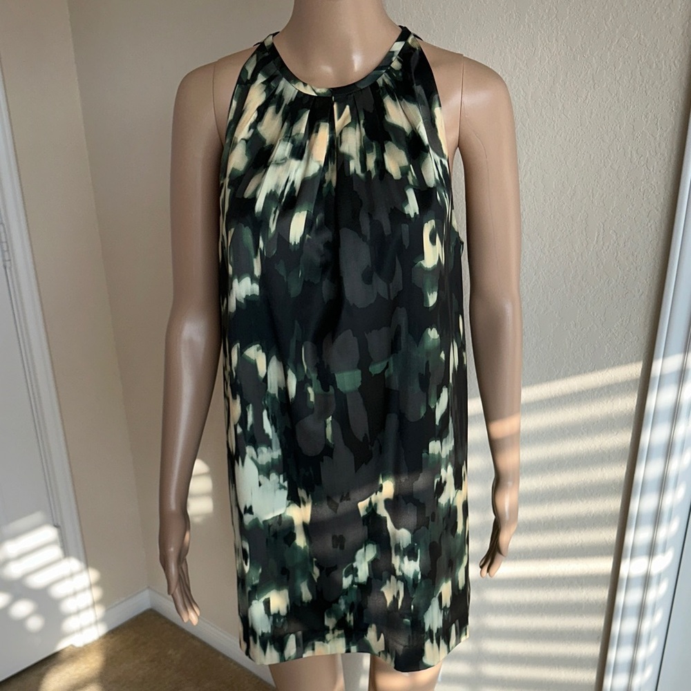 Banana Republic Black and Green Mini Dress
